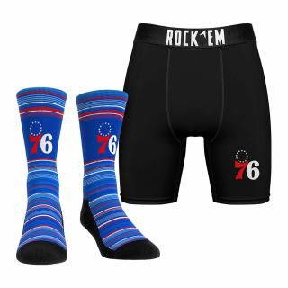 フィラデルフィアセブンティシクサーズ Rock Em ソックス プライマリー クルー ソックス & ボクサー Briefs コンボパック サムネイル