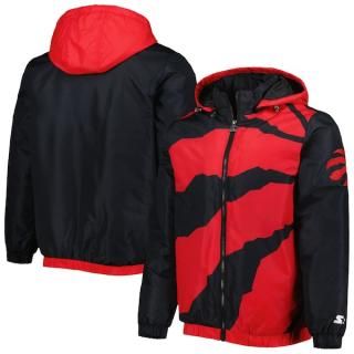 トロントラプターズ スターター ザ トリプル ダブル フル-ジップ パーカー ジャケット - レッド サムネイル