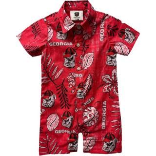 ジョージア・ブルドッグス Wes & Willy キッズ ヴィンテージ Floral ロンパース -