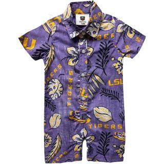 ルイジアナステイト・タイガース Wes & Willy キッズ ヴィンテージ Floral ロンパー