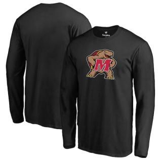 メリーランド・テラピンズ プライマリー ロゴ ロングスリーブ Tシャツ - ブラック