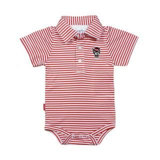 ノースカロライナステイト・ウルフパック Garb キッズ カーsオン ポロ ロンパース - レッド/