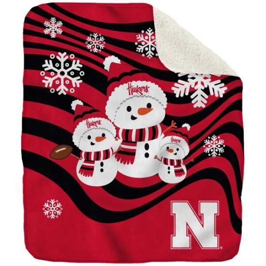 Nebraska Huskers 50'' x 60'' Snowman Sherpa ֥󥱥å ᡼