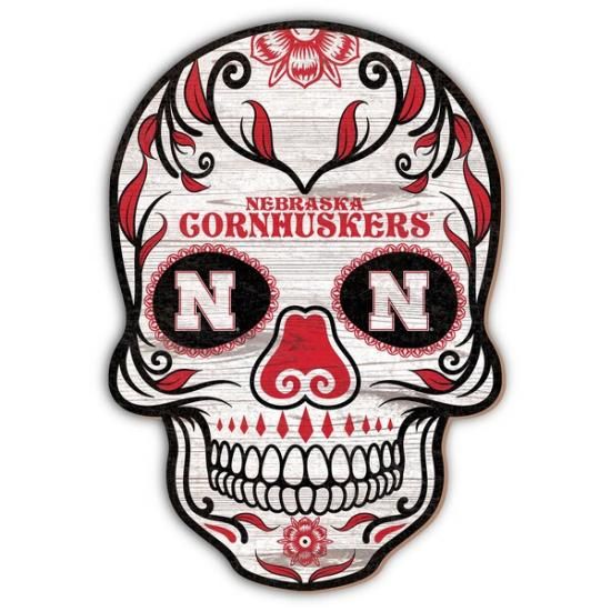 Nebraska Huskers 12'' Sugar Skull  ᡼