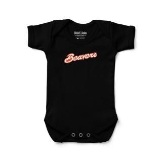 オレゴンステイト・ビーバーズ Chad & Jake キッズ ロゴ ロンパース - ブラック
