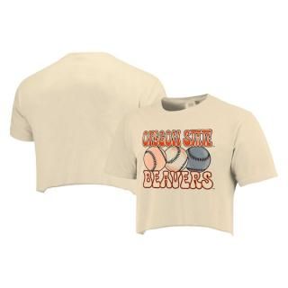 オレゴンステイト・ビーバーズ レディース Comfort カラーs ベースボール 短く切った Tシャ
