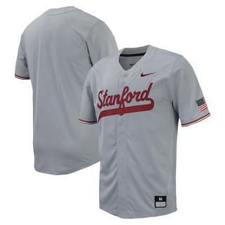 スタンフォード・カーディナル Nike レプリカ フル-ボタン ベースボール ジャージー - グレー