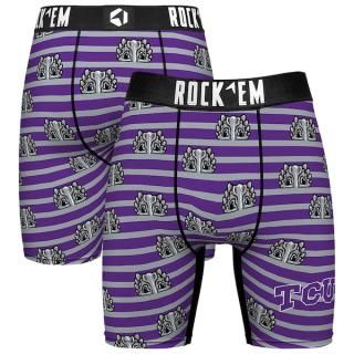 TCU・ホーンドフロッグス Rock Em ソックス マスコット ストライプ ボクサー Briefs