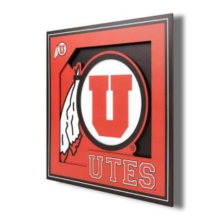 Utah Utes 12'' x 12'' 3D    ͥ