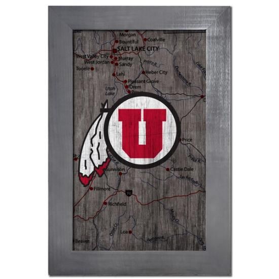 Utah Utes 11'' x 19'' ե졼  ƥ ޥå  ᡼