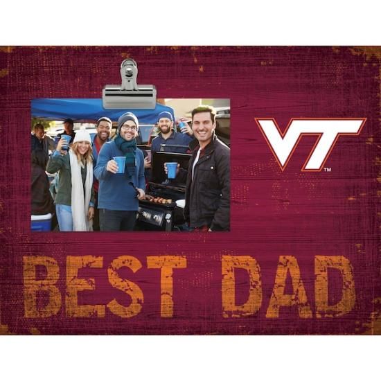 Virginia ƥå Hokies 8'' x 10.5'' Best Dad å ե졼 ᡼