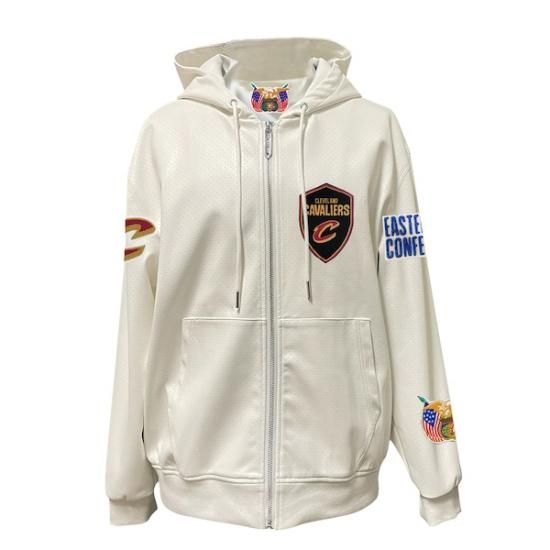 クリーブランドキャバリアーズ Jeff Hamilトゥーn Vegan レザー フル-ジップ パーカ イメージ2