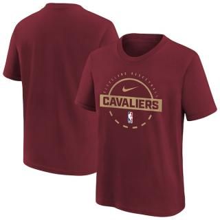 クリーブランドキャバリアーズ Nike ユース プラクティス Tシャツ - ワイン