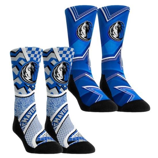 ダラスマーベリックス Rock Em ソックス ユース NBA フープ ツーパック クルー ソックス イメージ1