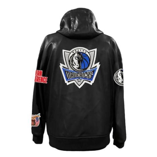 ダラスマーベリックス Jeff Hamilトゥーn Vegan レザー フル-ジップ パーカー -  イメージ3