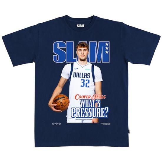Cooper フラッグg ダラスマーベリックス SLAM ユニセックス カバー Tシャツ - ネイビ イメージ1