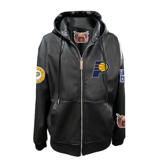 インディアナペイサーズ Jeff Hamilトゥーn Vegan レザー フル-ジップ パーカー - イメージ2