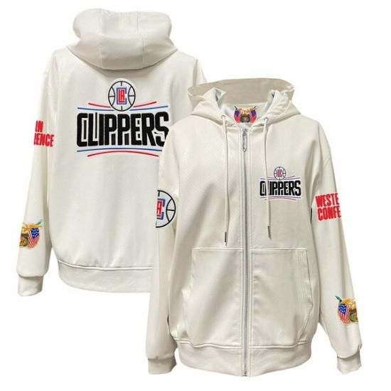 ロサンゼルスクリッパーズ Jeff Hamilトゥーn Vegan レザー フル-ジップ パーカー  イメージ1