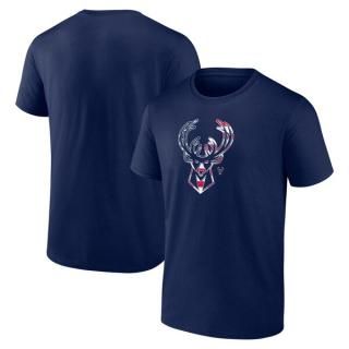 ミルウォーキーバックス フラッグ ロゴ Tシャツ - ネイビー