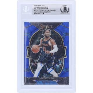 ジャレン・ブランソン ニューヨークニックス 直筆サイン入り 2022-23 パニーニ セレクト ブル サムネイル