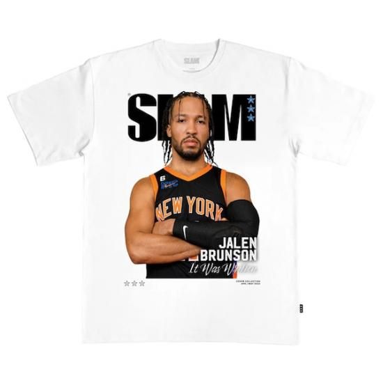 ジャレン・ブランソン ニューヨークニックス SLAM カバー Tシャツ - ホワイト イメージ1