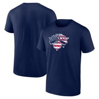 ニューヨークニックス フラッグ ロゴ Tシャツ - ネイビー