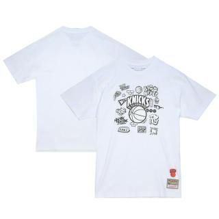 ニューヨークニックス ミッチェル&ネス ハードウッドクラシックス Doodle Tシャツ - ホワイ