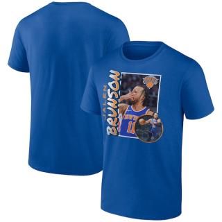 ジャレン・ブランソン ニューヨークニックス '90s プレーヤー グラフィック Tシャツ - ブルー