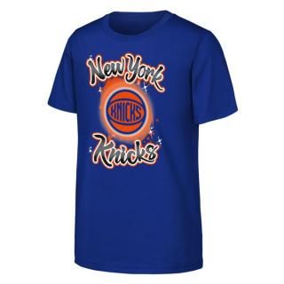 ニューヨークニックス アウトerstuff ユース エアー ブラシ Tシャツ - ブルー