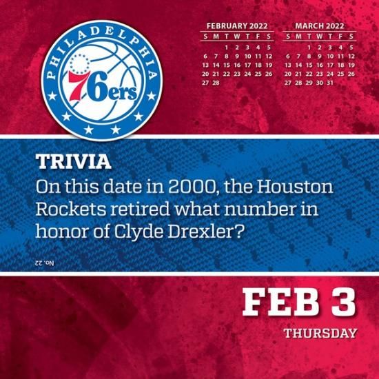 フィラデルフィアセブンティシクサーズ 2022 ボックス カレンダー イメージ4