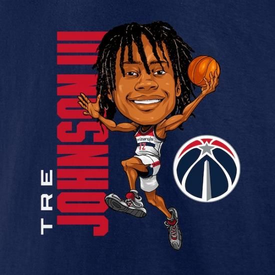 Tre Johnsオン III ワシントンウィザーズ カーicアットure Tシャツ - ネイビー イメージ4