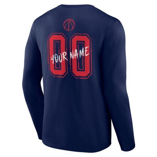 ワシントンウィザーズ Hustle カスタム ロングスリーブ Tシャツ - ネイビー イメージ3