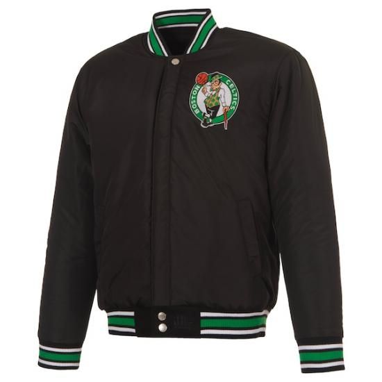 ボストンセルティックス JH デザイン リバーシブル ウール フル-Snap ジャケット - ブラッ イメージ3