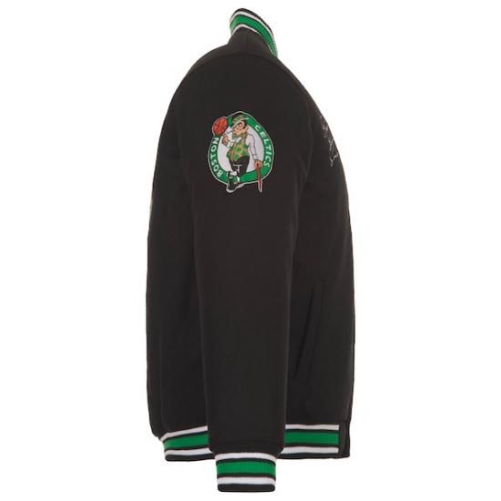 ボストンセルティックス JH デザイン リバーシブル ウール フル-Snap ジャケット - ブラッ イメージ6