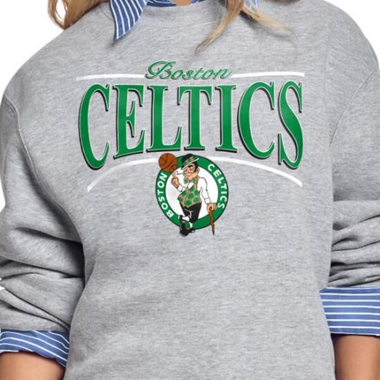 ボストンセルティックス スターター レディース アーチ ストライプ フリース クルーneck スウェ イメージ3