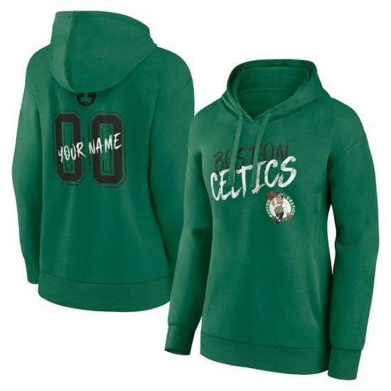 ボストンセルティックス レディース Hustle カスタム プルオーバー パーカー - ケリー・グリ イメージ1