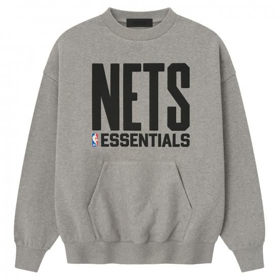 ブルックリンネッツ Fear オブ ゴーd x NBA スポーツ フィット Tシャツ - ヘザー グ イメージ1