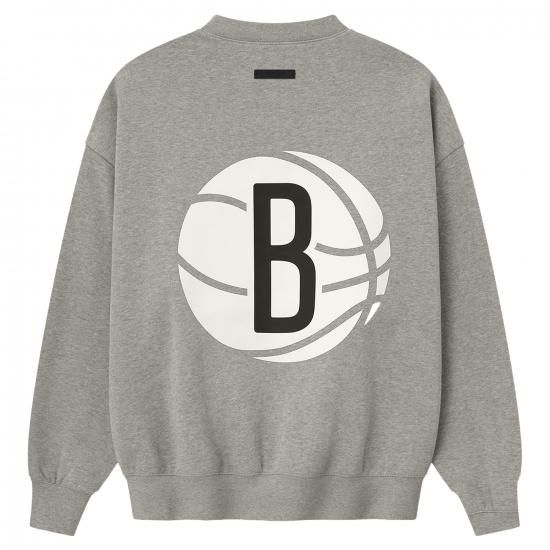 ブルックリンネッツ Fear オブ ゴーd x NBA スポーツ フィット Tシャツ - ヘザー グ イメージ2