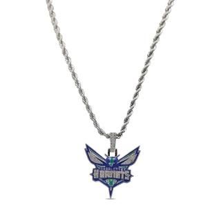シャーロットホーネッツ GLD 14K ホワイト ゴールド ロゴ ペンダント & 20