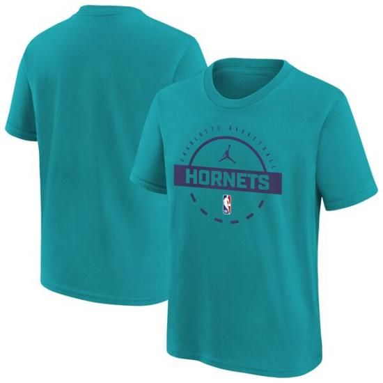 シャーロットホーネッツ Jordan ブランド ユース プラクティス Tシャツ - ティール イメージ1