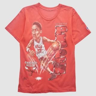 シカゴブルズ プロ プレーヤー 90s Tシャツ - レッド - M バイ ファナティクス リアル サムネイル