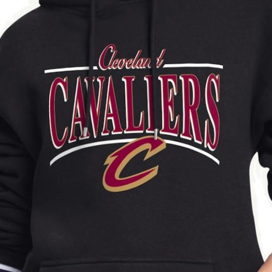 クリーブランドキャバリアーズ スターター レディース アーチ ストライプ フリース パーカー - ブ イメージ3