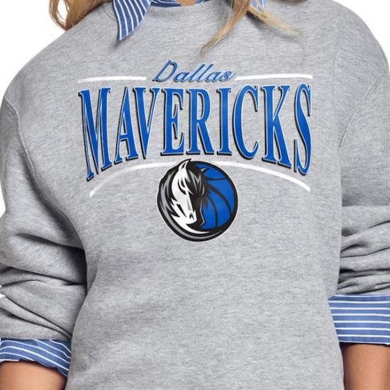 ダラスマーベリックス スターター レディース アーチ ストライプ フリース クルーneck スウェッ イメージ3