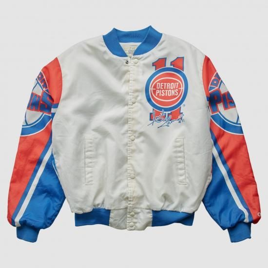 デトロイトピストンズ Chalk ライン 80s フル Snap ジャケット - ホワイト - M  イメージ1