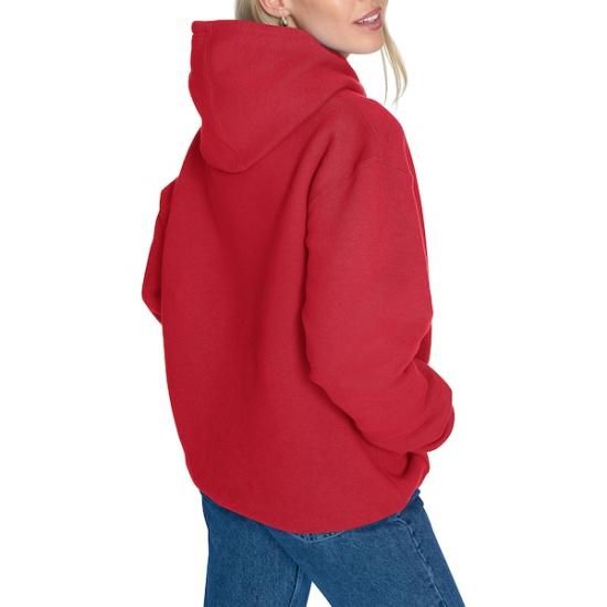 デトロイトピストンズ スターター レディース アーチ ストライプ フリース パーカー - レッド イメージ2