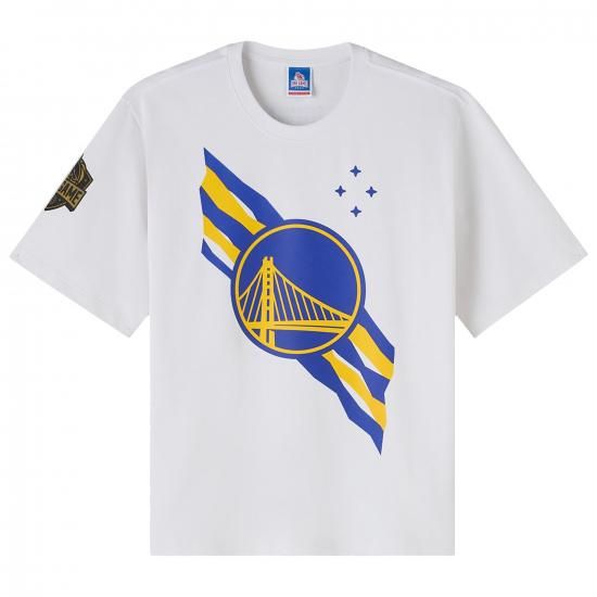 ゴールデンステイトウォリアーズ OVO x NBA Heavyweight Tシャツ - ホワイト イメージ1