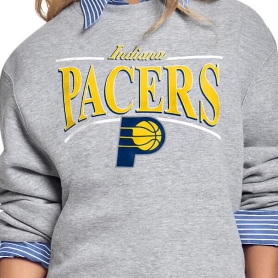 インディアナペイサーズ スターター レディース アーチ ストライプ フリース クルーneck スウェ イメージ3