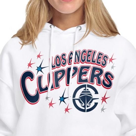 ロサンゼルスクリッパーズ スターター レディース ファイヤーworks フリース パーカー - ホワ イメージ3