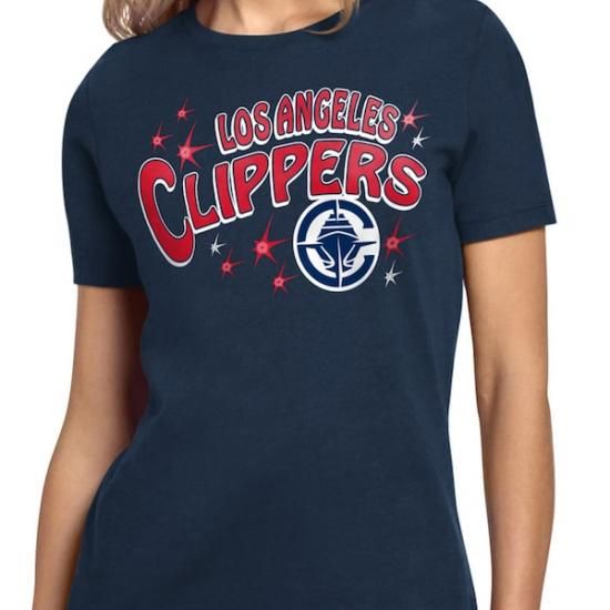 ロサンゼルスクリッパーズ スターター レディース ファイヤーworks Tシャツ - ネイビー イメージ3