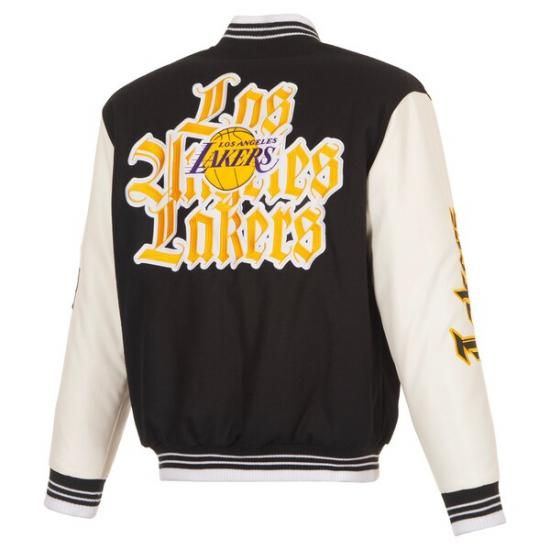 ロサンゼルス・レイカーズ JH デザイン ゴーthic フル-ボタン ジャケット - ブラック イメージ4